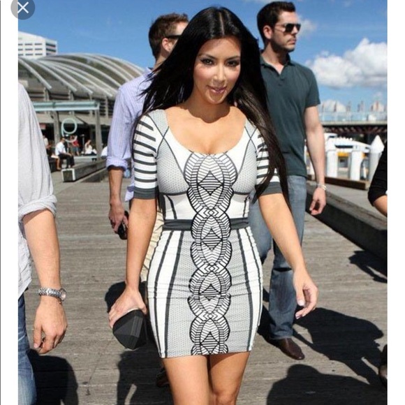 Dresses & Skirts - Kim k style snug black and white dress, never worn